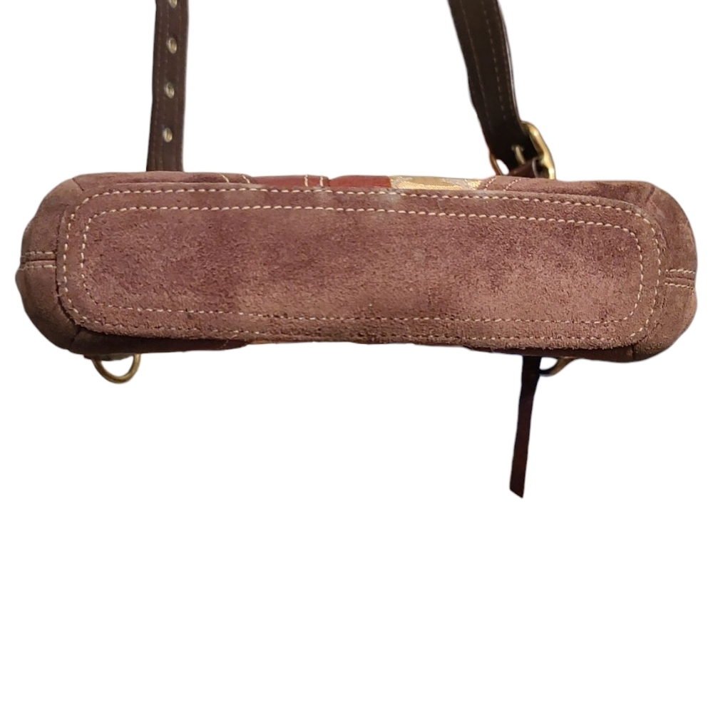 COACH Vintage Patchwork Madras Crossbody Shoulder Bag w/ Adjustable Strap - Picture 5 of 16